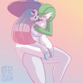 Animated CapyDiem Gardevoir_(Pokemon) Hatterene_(Pokemon) Pokemon Pokemon_Sword_and_Shield // 600x600 // 505.9KB // gif