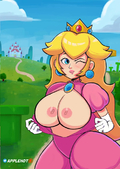 Animated Applehot Princess_Peach Super_Mario_Bros // 720x1012, 3.4s // 190.3KB // mp4