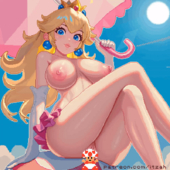 Animated ITZAH Princess_Peach Super_Mario_Bros // 800x800 // 6.0MB // gif