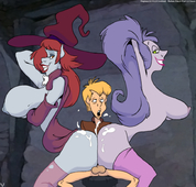 Crossover Disney_(series) King_Arthur Madam_Mim Maginnie SLB The_Sword_in_the_Stone_(film) // 850x813 // 165.9KB // jpg