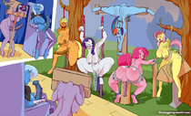 Applejack Creamy_Gravy Fluttershy My_Little_Pony_Friendship_Is_Magic Pinkie_Pie Rarity Trixie_Lulamoon Twilight_Sparkle Wes // 1280x774 // 369.3KB // jpg