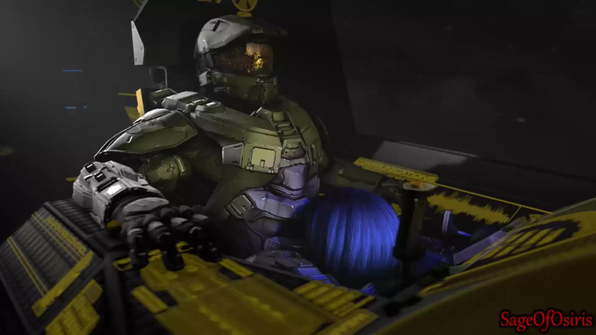 3D Animated Cortana Halo Master_Chief Source_Filmmaker sageofosiris // 1920x1081 // 1.7MB // webm