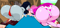 Adventure_Time Marceline_the_Vampire_Queen Princess_Bubblegum pixaltrix // 1280x597 // 361.0KB // png