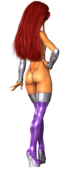 3D DC_Comics Idelacio Starfire Teen_Titans // 650x1600 // 638.2KB // png