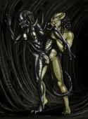 Alien_(Series) Alien_vs._Predator Netherwulf Predator Xenomorph // 750x1024 // 378.2KB // jpg