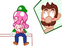 Luigi Super_Mario_Bros Toadette tooneylewd // 812x612 // 148.4KB // png