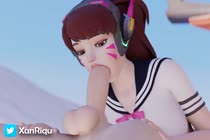 3D Animated Blender D.Va Overwatch Sound XanRiqu // 1620x1080 // 1.3MB // mp4