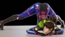 3D Animated Blender D.Va Lvl_3_Toaster Overwatch // 1280x720 // 13.5MB // webm