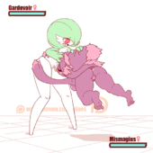 Animated Gardevoir_(Pokemon) Mismagius_(Pokémon) Pokemon diives // 600x600 // 1.7MB // gif