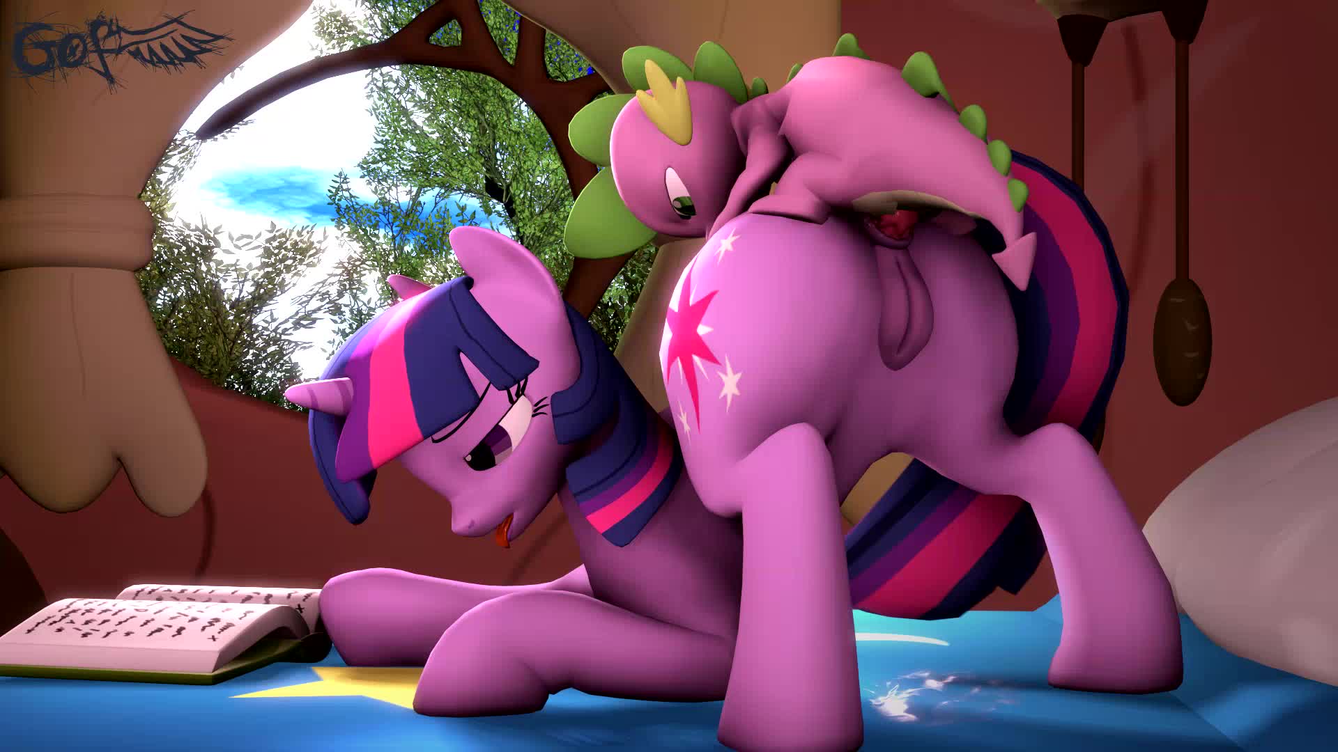 3D Animated My_Little_Pony_Friendship_Is_Magic Sound Spike_(MLP) Twilight_Sparkle godoffury // 1920x1080 // 11.4MB // webm