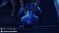 3D Animated Asari Blender Liara_T'Soni Mass_Effect Tomoganim // 1920x1080 // 9.9MB // mp4