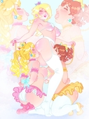 Furujuru Princess_Daisy Princess_Peach Princess_Rosalina Super_Mario_Bros // 1532x2048 // 321.9KB // jpg