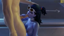 3D Animated Blender Overwatch Widowmaker waiterbot // 1920x1080 // 3.9MB // webm