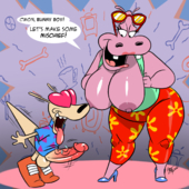 Aeolus_(artist) Gladys_Hippo Rocko's_Modern_Life Rocko_Wallaby // 1088x1088 // 748.6KB // png