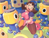 Megaman_(Series) Servbot Tron_Bonne mrpeculiart // 3799x2951 // 1.0MB // jpg