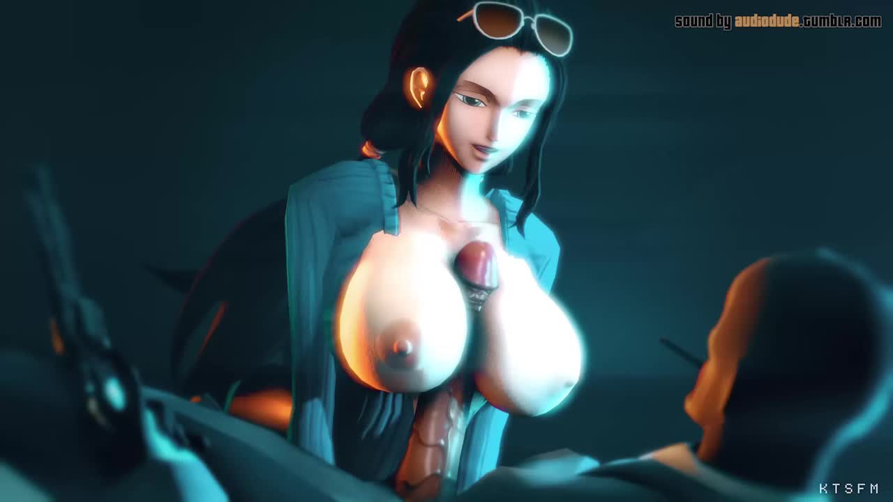 3D Animated Crossover Nico_Robin One_Piece Sound Spy Team_Fortress_2 audiodude ktsfm // 1280x720 // 6.4MB // webm