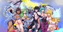 7th-Heaven Bayonetta Bayonetta_(Game) Bayonetta_2 Crossover Darkstalkers Kid_Icarus Korra Morrigan_Aensland Palutena Panty Panty_and_Stocking_with_Garterbelt The_Legend_of_Korra // 1600x804 // 1.1MB // jpg