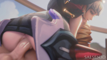 3D Animated Blender Gwen_(League_of_Legends) League_of_Legends Salsen3d Sound // 1920x1080, 34s // 11.4MB // webm