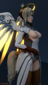 3D Blender Mercy Overwatch PremLandio // 456x810 // 367.0KB // png