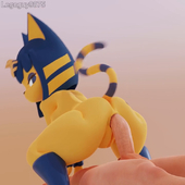 3D Animal_Crossing Animated Ankha Sound legoguy9875 // 720x720, 12s // 1.6MB // mp4