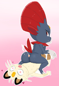 Meowth_(Pokémon) Pokemon Weavile_(Pokémon) hoshime // 1242x1788 // 724.9KB // png