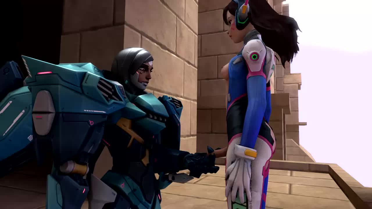 Animated D.Va Overwatch Pharah Radizh // 1280x720 // 203.9KB // webm