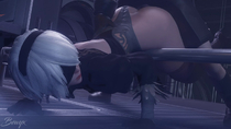 3D Android_2B Animated Blender Nier Nier_Automata Sound bewyx // 1280x720, 12.9s // 14.0MB // mp4
