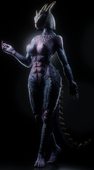 3D Argonian The_Elder_Scrolls trenshyva // 2500x4500 // 7.5MB // png