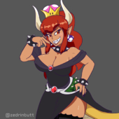 Animated Bowser_Peach Bowsette Peachette Princess_Peach Super_Mario_Bros Zedrin // 600x600 // 2.4MB // gif