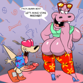 Aeolus_(artist) Gladys_Hippo Rocko's_Modern_Life Rocko_Wallaby // 1088x1088 // 754.9KB // png