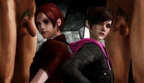 3D Claire_Redfield Moira_Burton Resident_Evil XNALara ratounador // 2598x1492 // 672.4KB // jpg