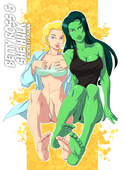 Avengers Marvel_Comics Red_She-Hulk_(Betty_Ross) She-Hulk_(Jennifer_Walters) // 654x900 // 192.7KB // jpg