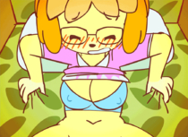 Animal_Crossing Animated Isabelle minus8 // 980x713 // 7.9MB // gif