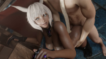 3D Animated Blender Final_Fantasy_(series) LazyProcrastinator Miqo'te Y'shtola_Rhul // 1280x720, 20s // 11.8MB // webm