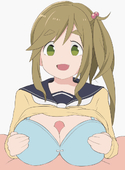 Animated Aoi_Inuyama Laid-Back_Camp // 412x560 // 2.1MB // gif