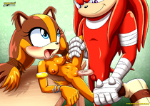 Adventures_of_Sonic_the_Hedgehog Knuckles_the_Echidna Sticks_the_Badger // 1837x1300 // 969.9KB // jpg