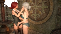 3D 3DMidnight Ciri Daz_Studio The_Witcher The_Witcher_3:_Wild_Hunt Triss_Merigold // 1920x1080 // 3.9MB // png