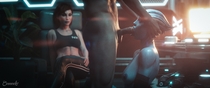 3D Asari Ceeeeekc Commander_Shepard Femshep Liara_T'Soni Mass_Effect // 4096x1715 // 545.4KB // jpg