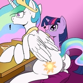 My_Little_Pony_Friendship_Is_Magic Princess_Celestia Twilight_Sparkle // 1280x1280 // 241.0KB // png