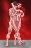 Cyclops Jean_Grey Marvel_Comics X-Men Ziggysketch // 2650x4096 // 3.3MB // jpg