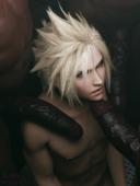 3D Blenderdude Cloud_Strife Final_Fantasy_(series) Final_Fantasy_VII Final_Fantasy_VII_Remake // 4320x5760 // 25.2MB // png