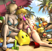 3D Princess_Peach Princess_Rosalina Source_Filmmaker Super_Mario_Bros Toad URBANATOR // 1494x1461 // 3.1MB // png