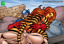 Avengers Captain_America_(Steve_Rogers) Marvel_Comics Tigra leandro_comics // 1000x700 // 407.3KB // jpg