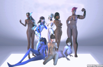 3D D.Va Mei-Ling_Zhou Mercy Overwatch Pharah Source_Filmmaker Symmetra Tracer Widowmaker Zarya kynngryen // 4010x2600 // 5.7MB // png