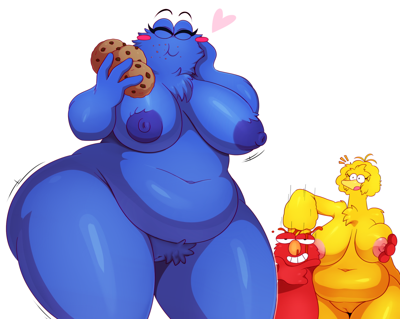 Rule34hentai We Just Want To Fap Image 116573 Big Bird Cookie Monster Elmo Rule 63 Sssonic2