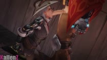 3D Animated Ashe_(Overwatch) Mccree Overwatch Sound Source_Filmmaker // 1280x720 // 2.6MB // webm