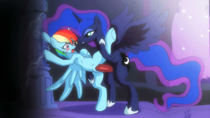 Animated Fantasyblade My_Little_Pony_Friendship_Is_Magic Princess_Luna Rainbow_Dash // 800x450 // 935.0KB // gif