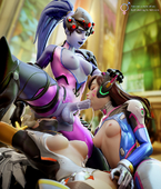 Blender D.Va JustFuta Mercy Overwatch Widowmaker // 982x1152 // 347.6KB // jpg