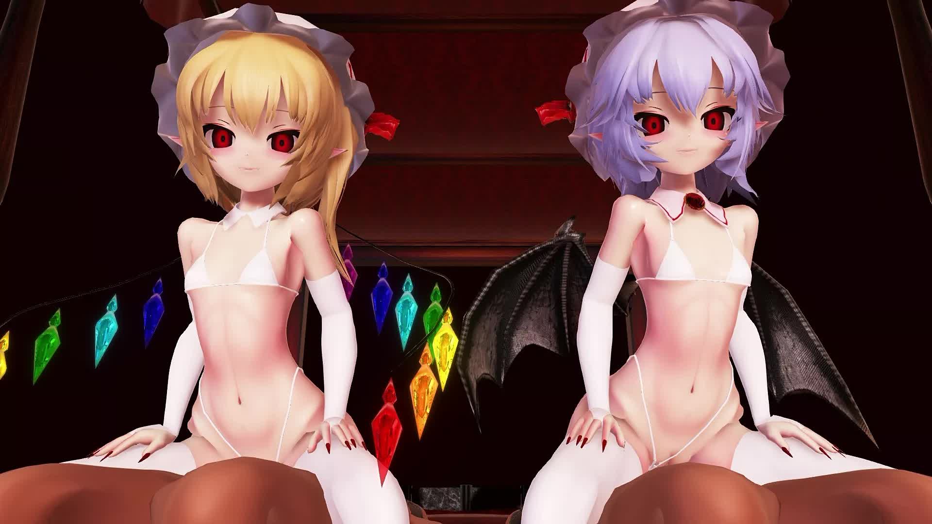 Animated Flandre_Scarlet Remilia_Scarlet Touhou_Project // 1920x1080 // 4.0MB // webm
