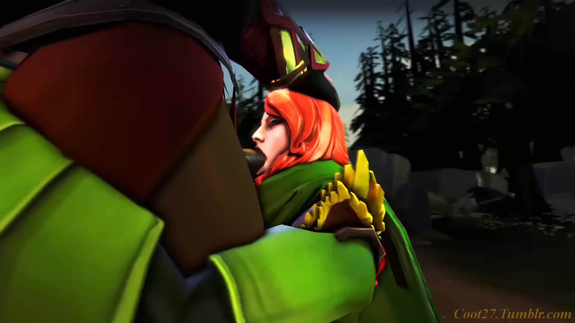 3D Animated DOTA_2 Legion_Commander Windranger coot27 // 1920x1080 // 1.4MB // webm